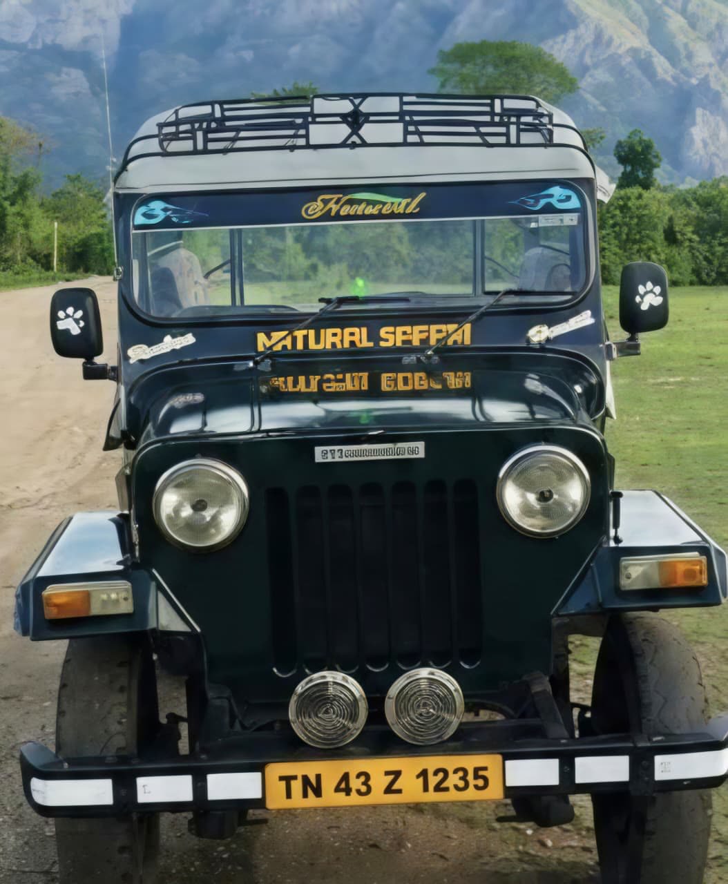 Nature Safari open-top jeep for Mudumalai and Bandipur